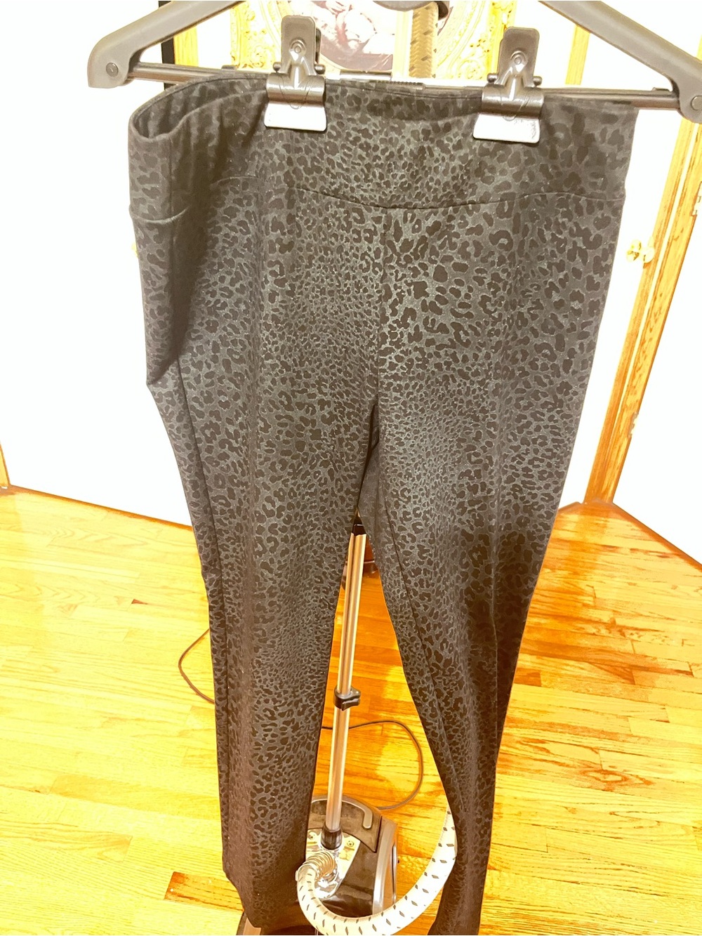 Insight Black Leopard-Print Ponte Leggings